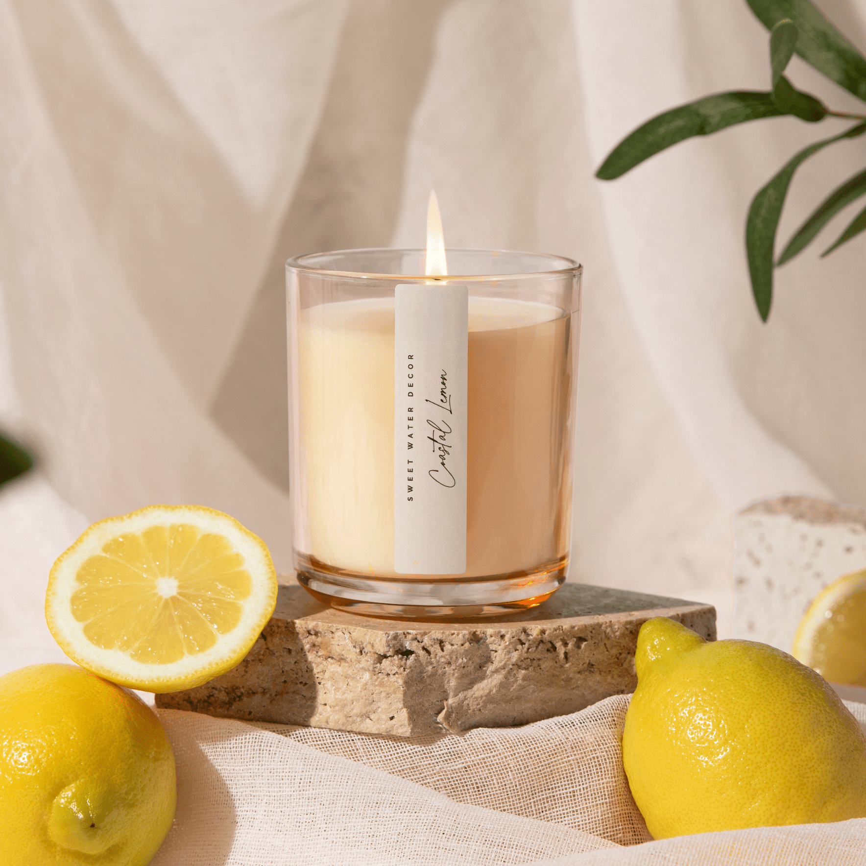 Coastal Lemon 12 oz Candle - HER Home Design Boutique